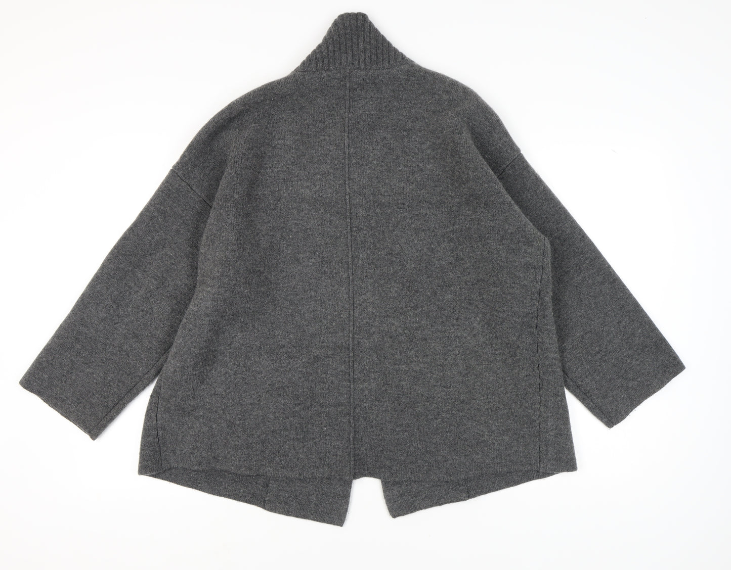 Zara Women's Grey High Neck Cardigan, Size M, Knit