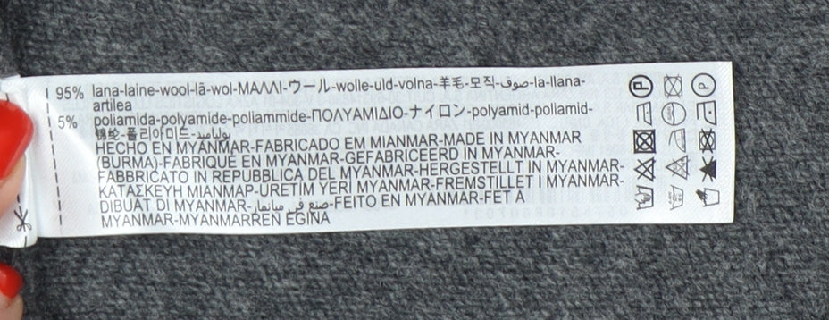 Zara Women's Grey High Neck Cardigan, Size M, Knit