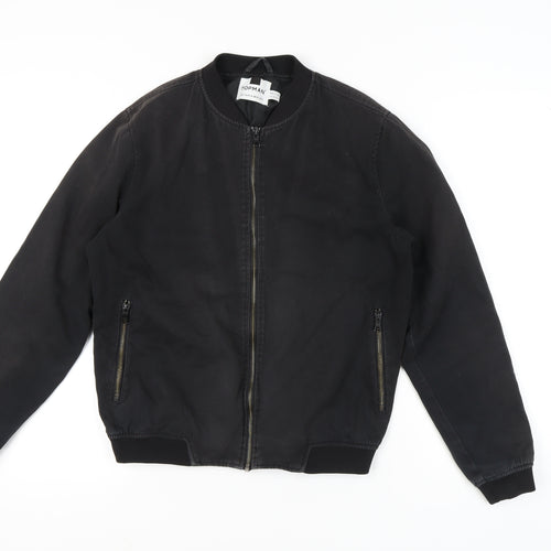 Topman Men's Black Bomber Jacket Size S Casual