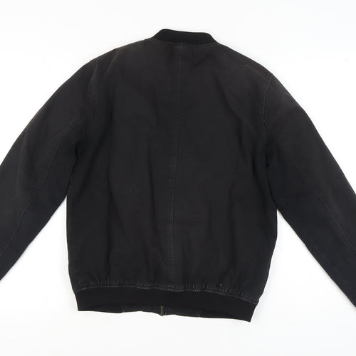 Topman Men's Black Bomber Jacket Size S Casual
