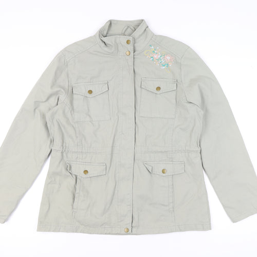 Atlas for Women Grey Embroidered Jacket Size 12
