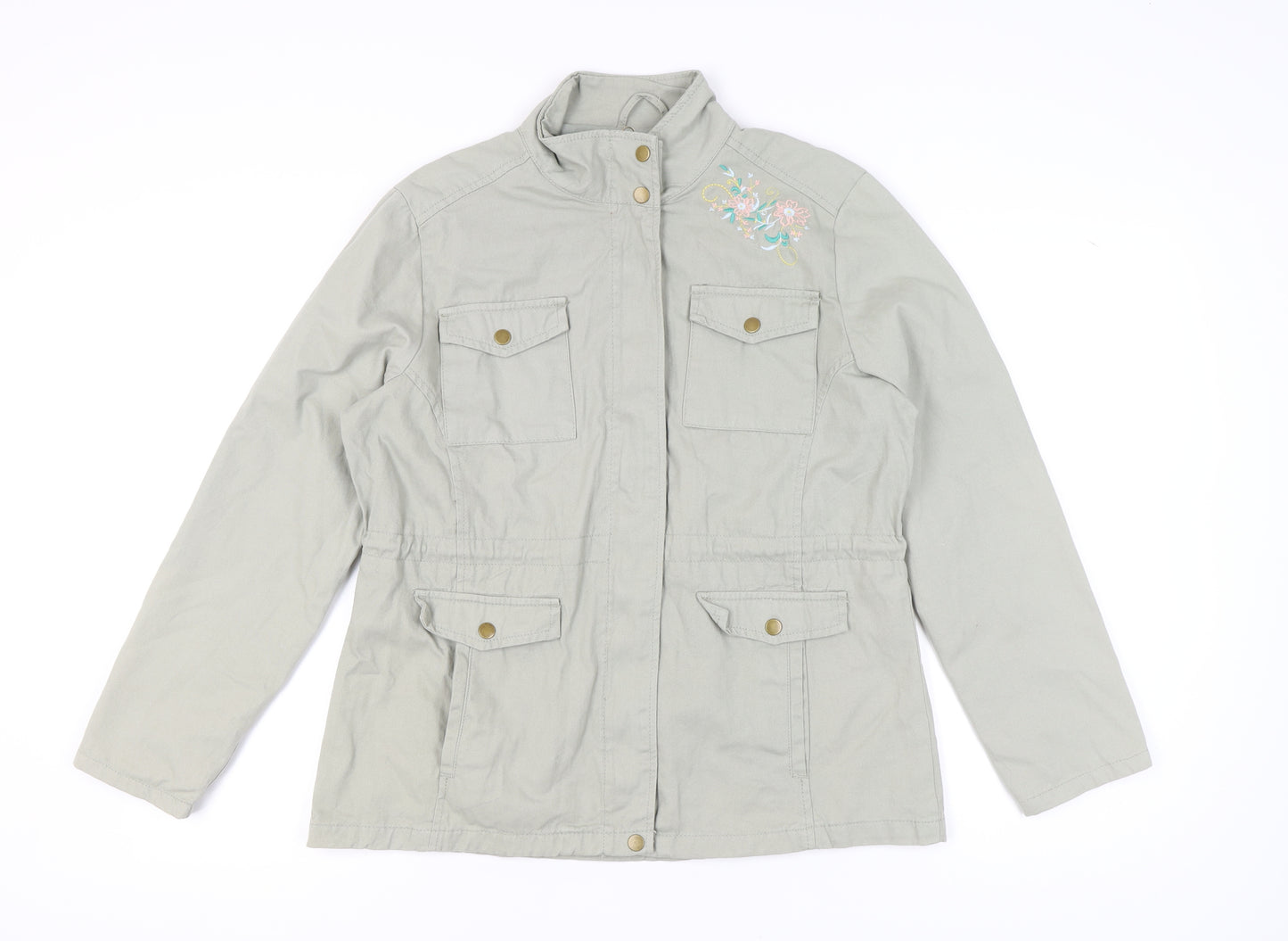Atlas for Women Grey Embroidered Jacket Size 12