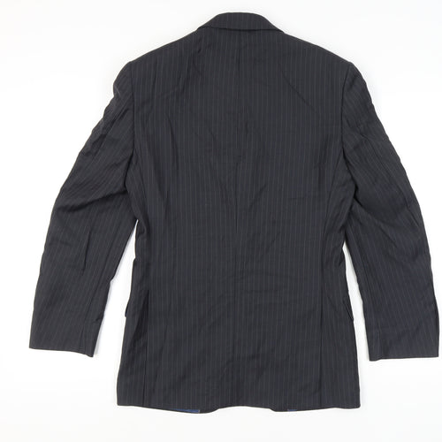 Marks and Spencer Men's Grey Pinstripe Suit Jacket Size 34R