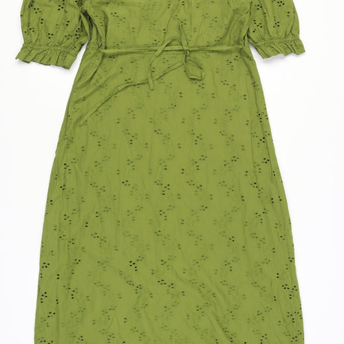 Nobody's Child Women's Green Midi A-Line Dress