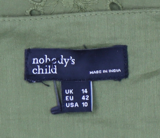 Nobody's Child Women's Green Midi A-Line Dress