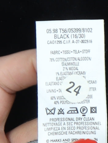 Marks and Spencer Women's Black Pencil Skirt Size 16