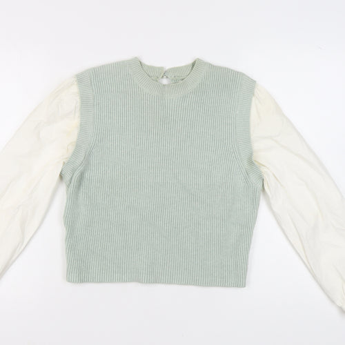 MNG Women's Green Pullover Jumper, Size S