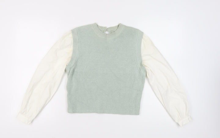 MNG Women's Green Pullover Jumper, Size S