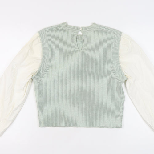 MNG Women's Green Pullover Jumper, Size S