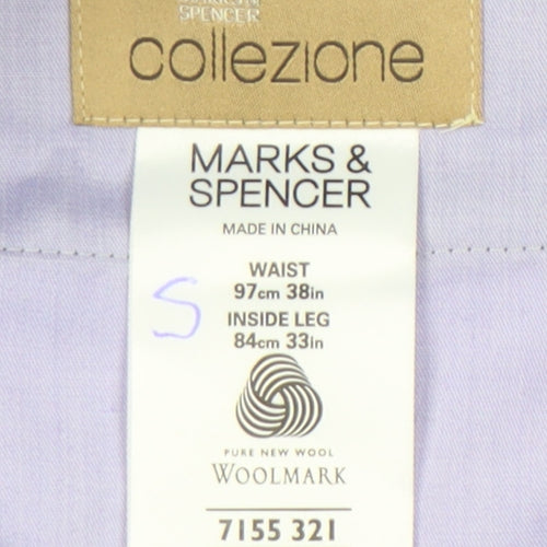 Marks and Spencer Men Black Dress Pants 38