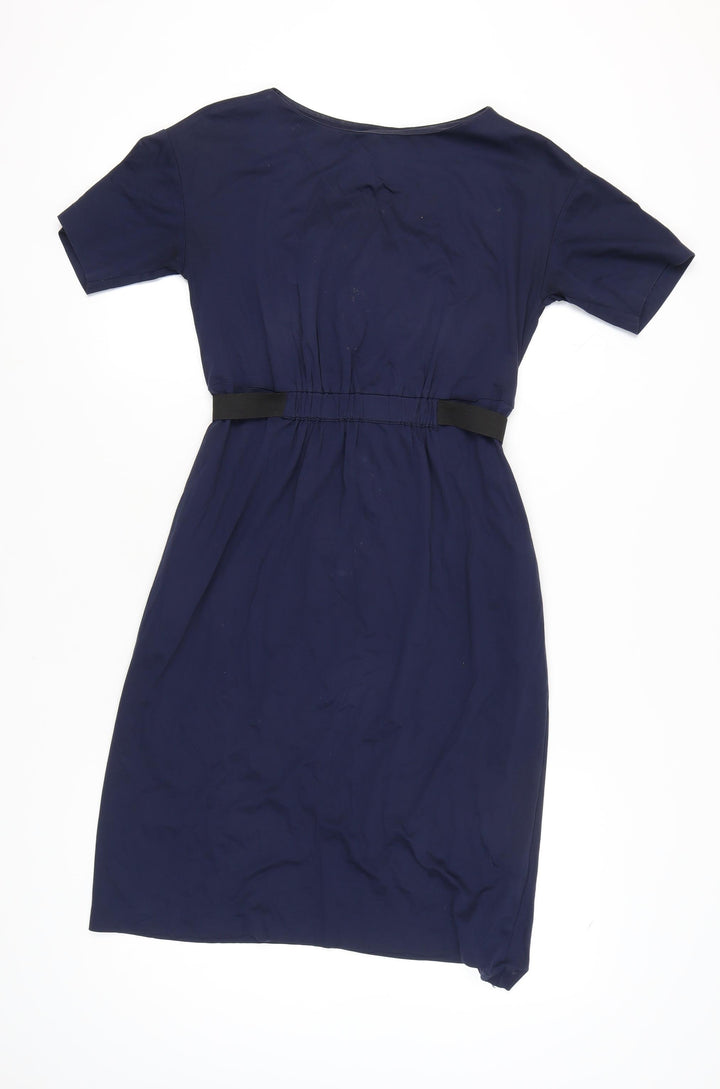 Oliver Bonas Women's Blue Cotton Shift Dress, Size 8