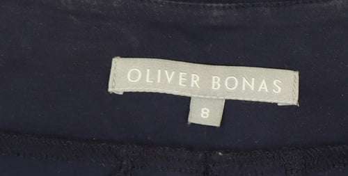 Oliver Bonas Women's Blue Cotton Shift Dress, Size 8