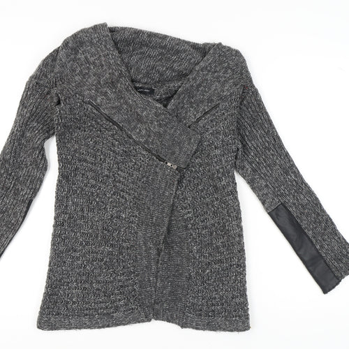 New Look Women’s Grey Full Zip Chunky Knit Jumper M