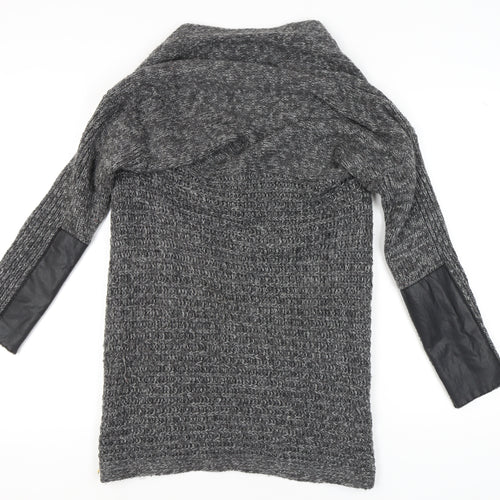 New Look Women’s Grey Full Zip Chunky Knit Jumper M