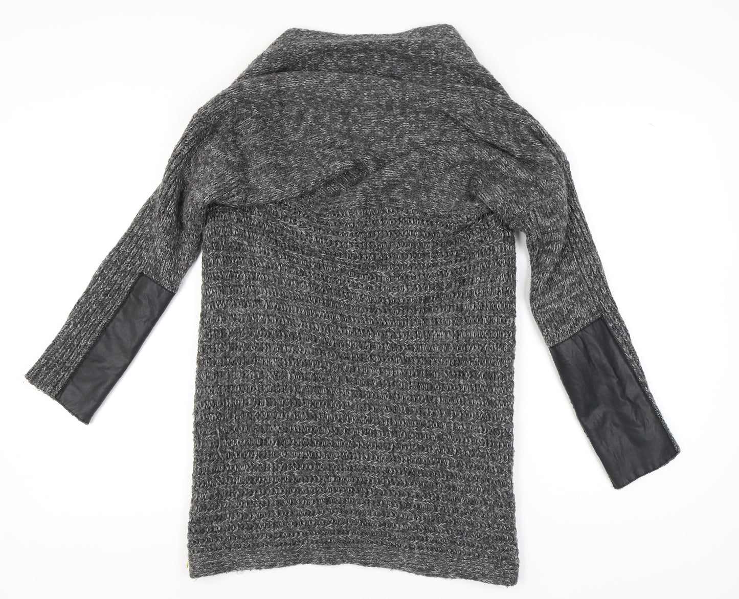 New Look Women’s Grey Full Zip Chunky Knit Jumper M