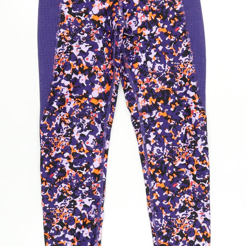 Marks and Spencer Women's Purple Floral Leggings, Size 8