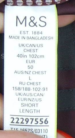 Marks and Spencer Men's Black Blazer 40 Short Jacket