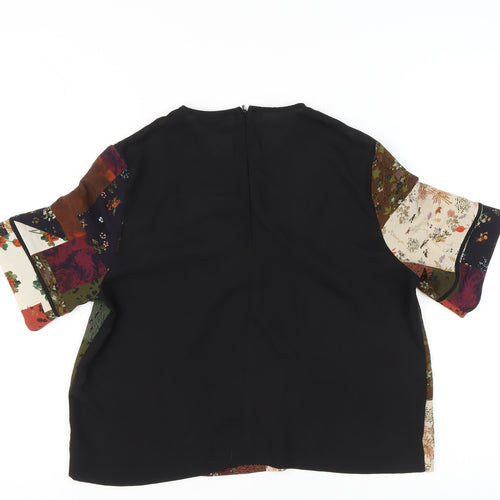 Topshop Women's Multicoloured Floral Top Size 10