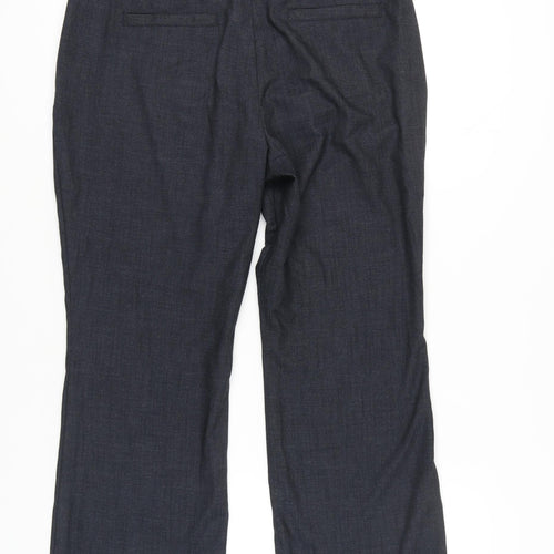Marks and Spencer Women Blue Slim Fit Trousers Size 14