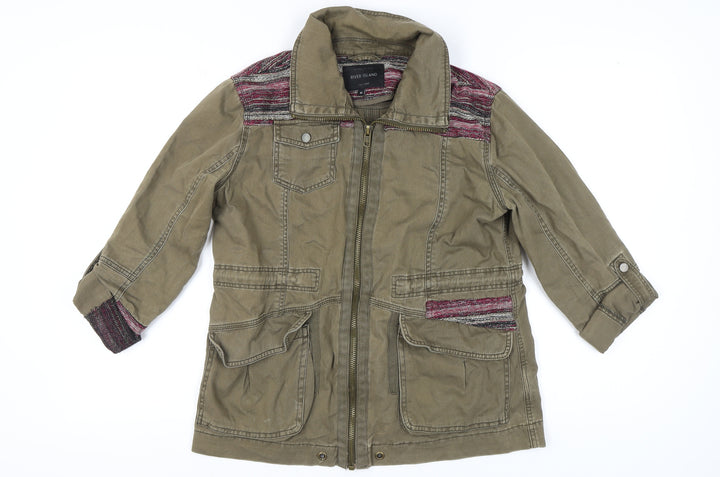 River Island Women's Military Jacket, Brown, Size 10, Casual Style
