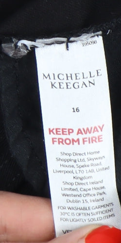Michelle Keegan Women's Black Shorts, Size 16, Casual Style