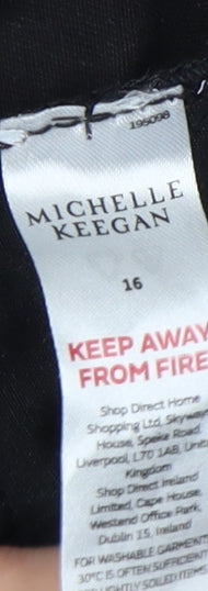 Michelle Keegan Women's Black Shorts, Size 16, Casual Style
