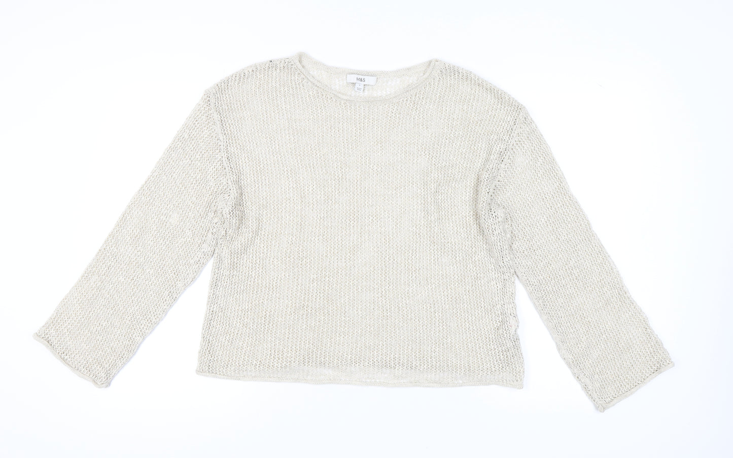 Marks and Spencer Women's Beige L Pullover Jumper