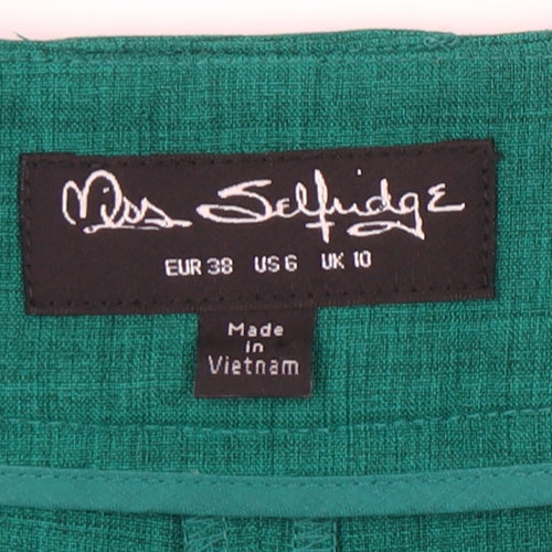 Miss Selfridge Women's Green Trousers, Size 10