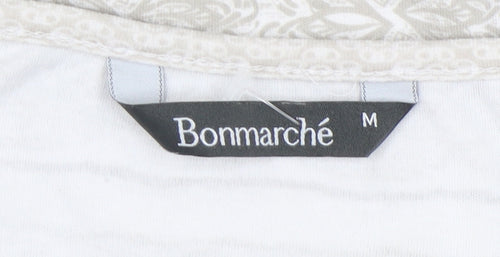 Bonmarché Women's Beige M Geometric T-Shirt