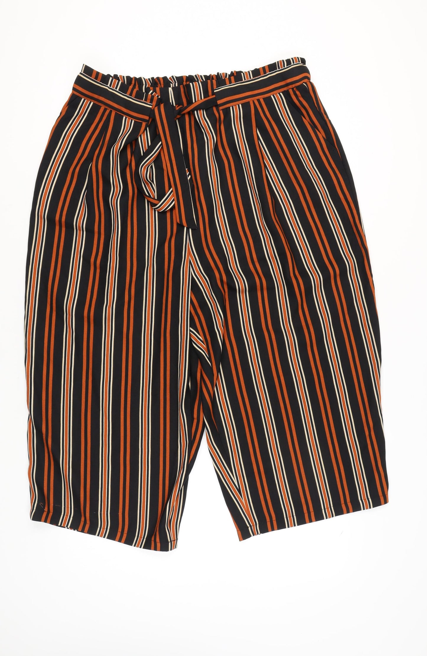 New Look Women's Multicoloured Striped Cropped Trousers
