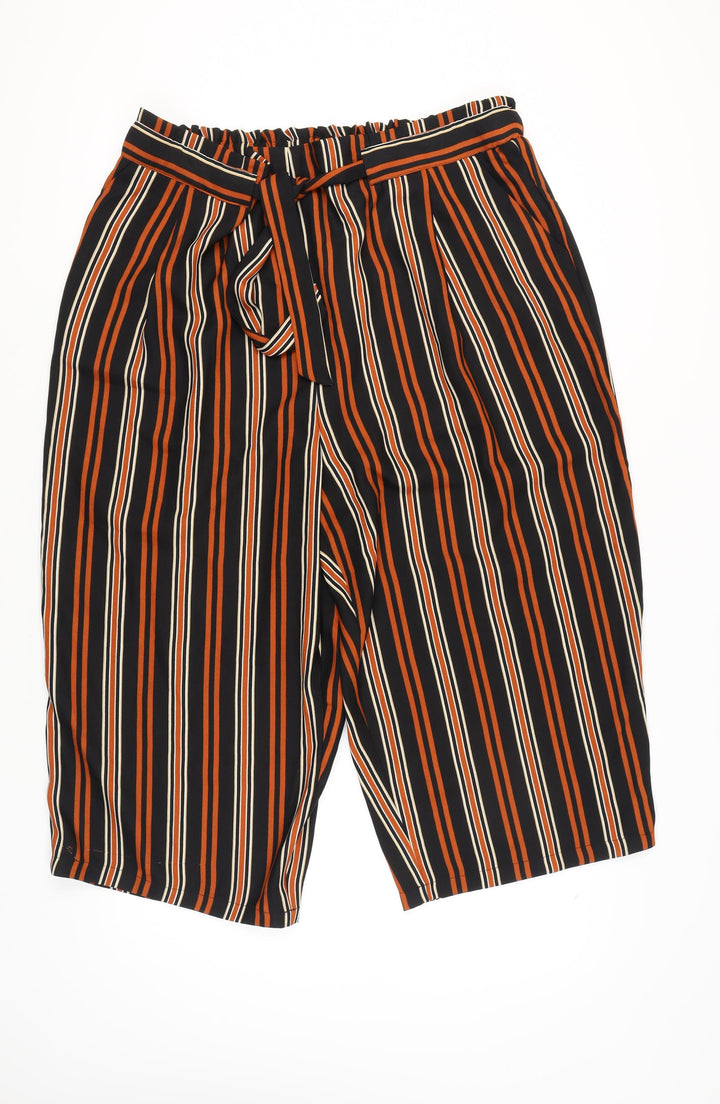 New Look Women's Multicoloured Striped Cropped Trousers