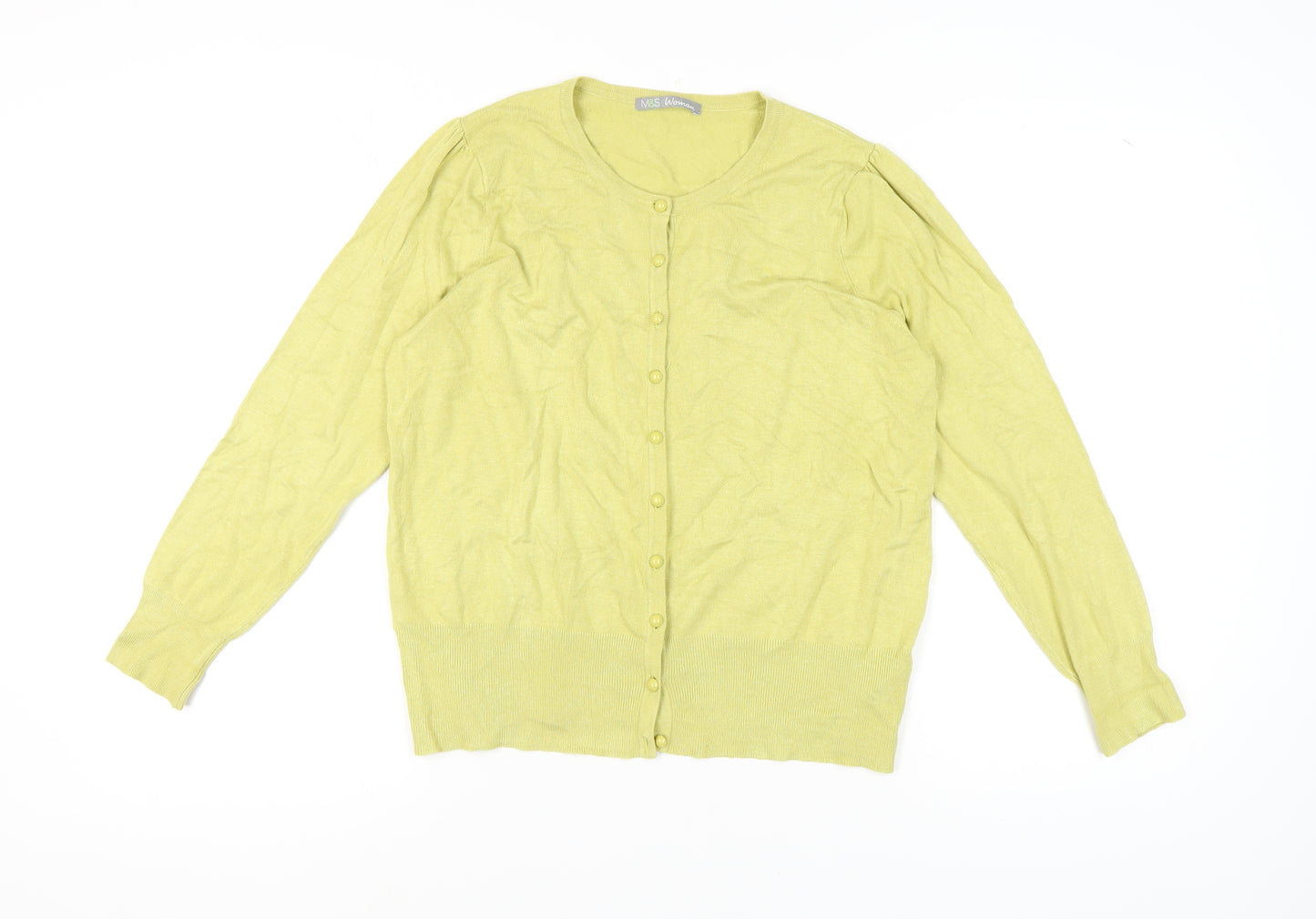 Marks and Spencer Women's Green Cardigan Size 18