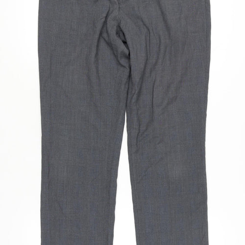Next Men's Grey Trousers 34L Regular Fit Business