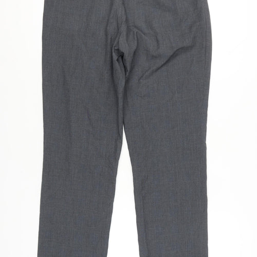 Next Men's Grey Trousers 34L Regular Fit Business