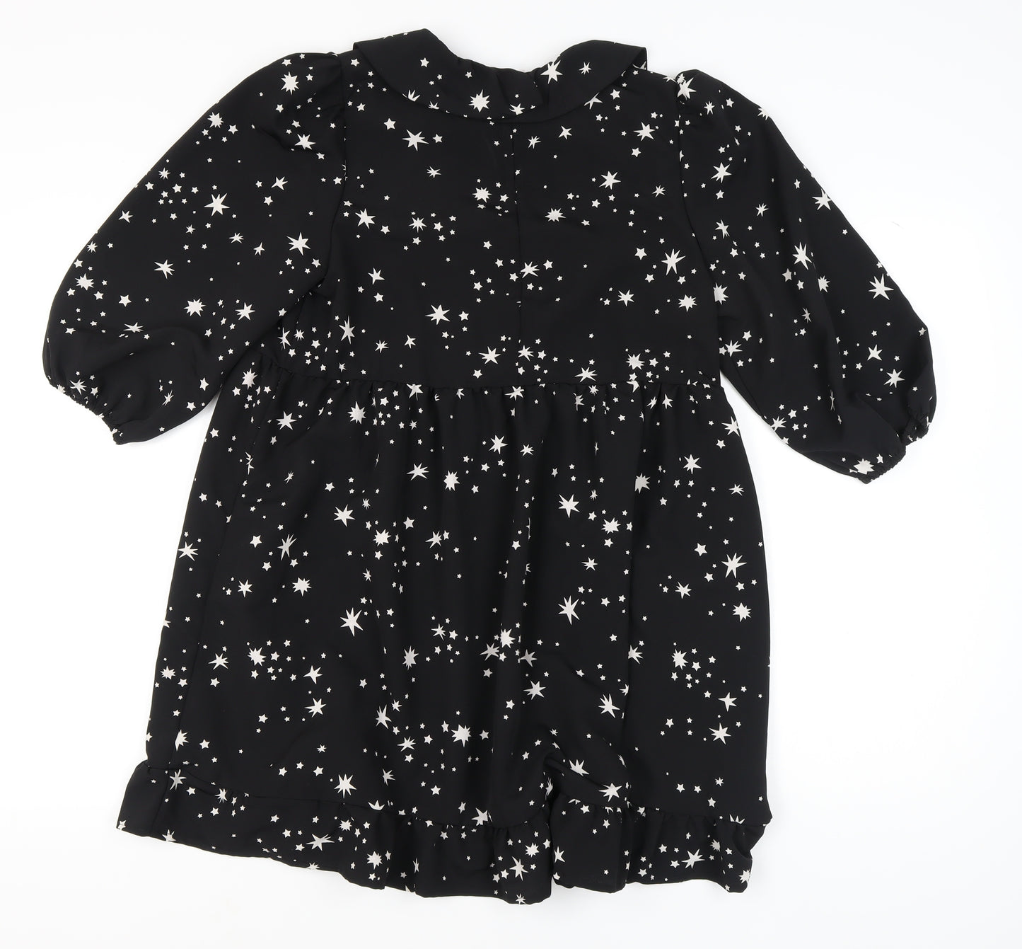 New Look Women's Black Star Pattern Dress, UK 12