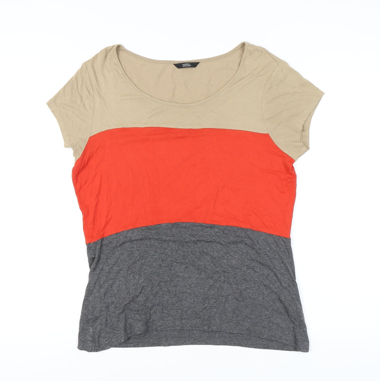 Marks and Spencer Women's Colourblock T-Shirt, Size 14