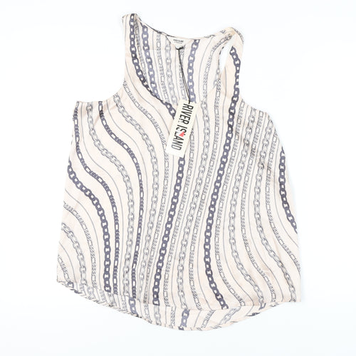 River Island Women's Beige Tank Top Size 12