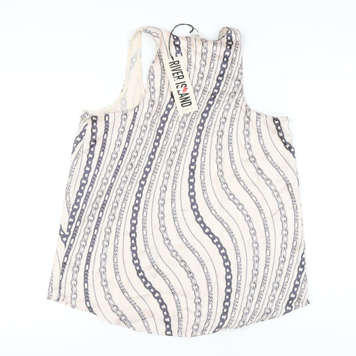 River Island Women's Beige Tank Top Size 12