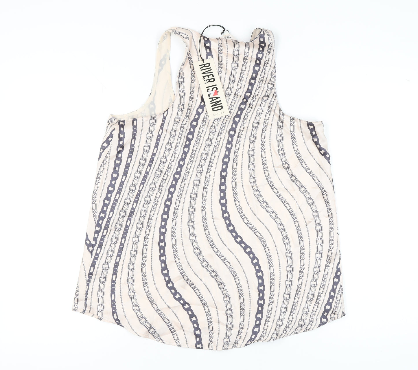 River Island Women's Beige Tank Top Size 12