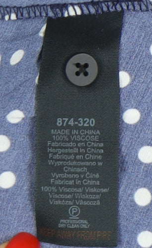 Next Women’s Blue Wrap Blouse, Size 8, Floral Style