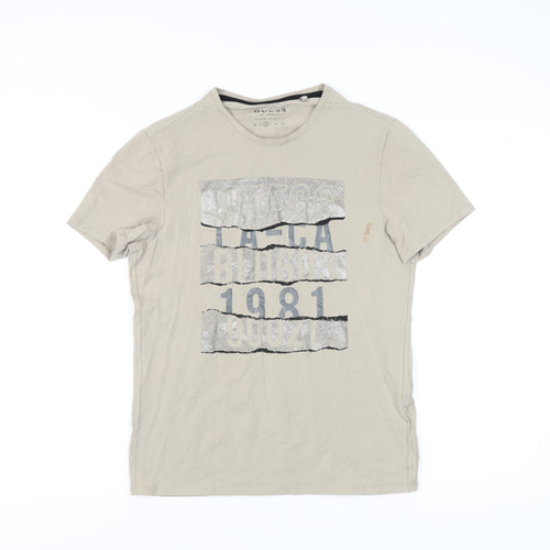 Guess Beige Graphic Slim Men's T-Shirt M
