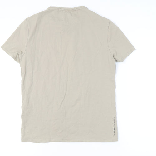 Guess Beige Graphic Slim Men's T-Shirt M
