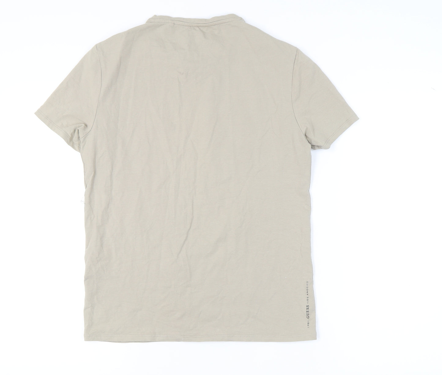 Guess Beige Graphic Slim Men's T-Shirt M