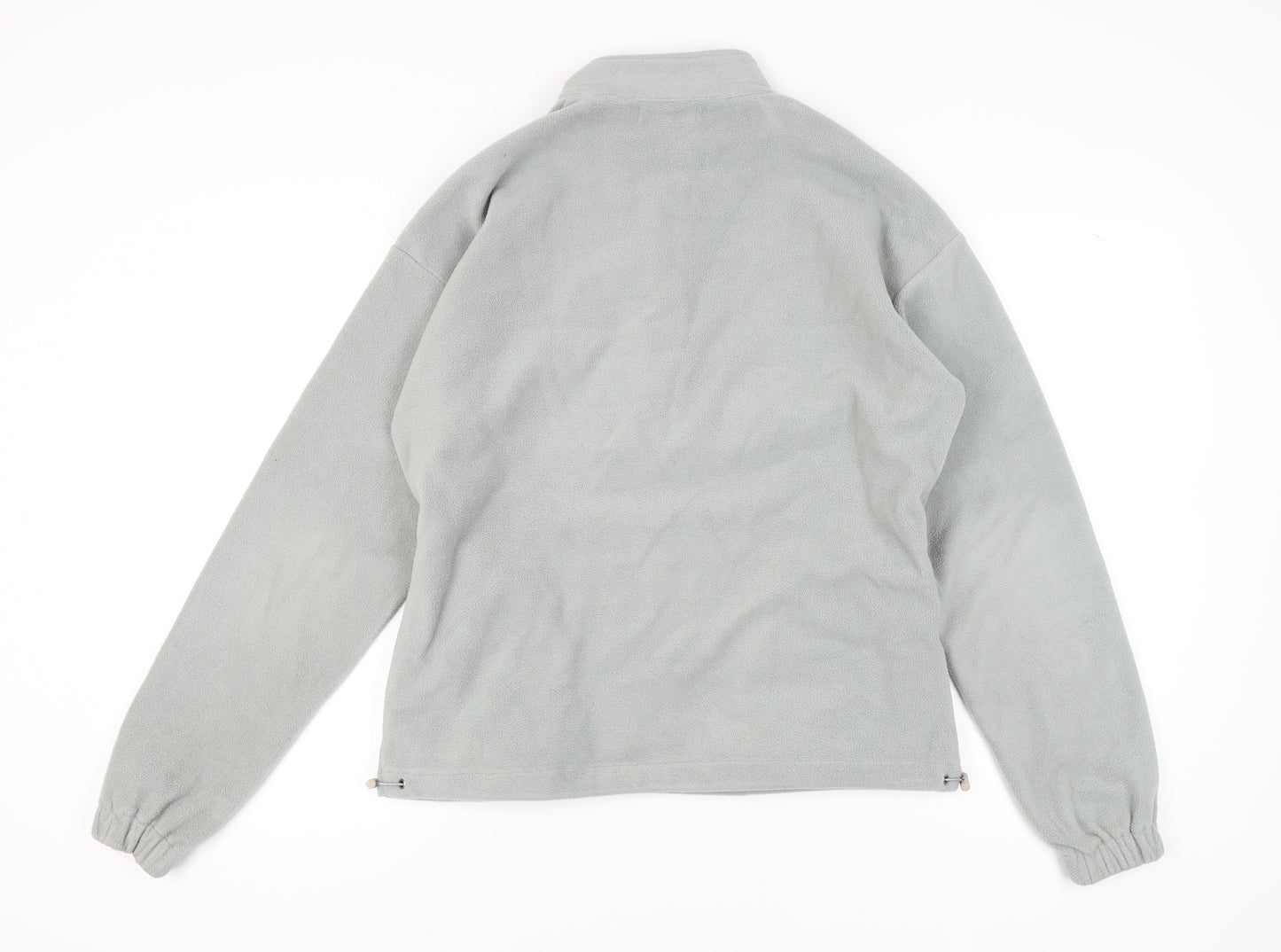 SIARR Grey Fleece Zip Sweatshirt, Unisex Medium