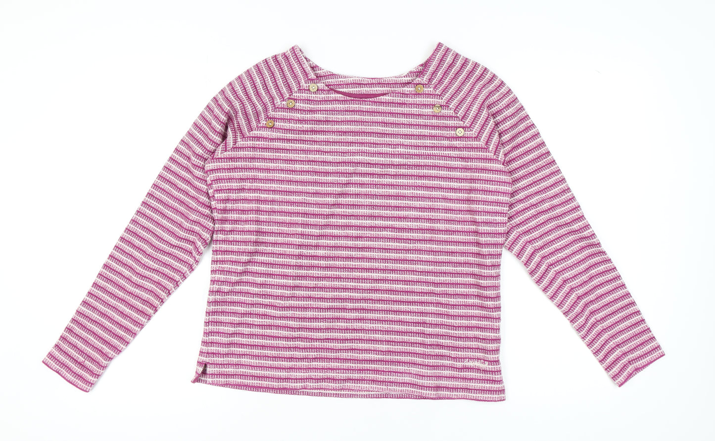 Weird Fish Women's Multicoloured Stripe Top, Size 14, Cotton