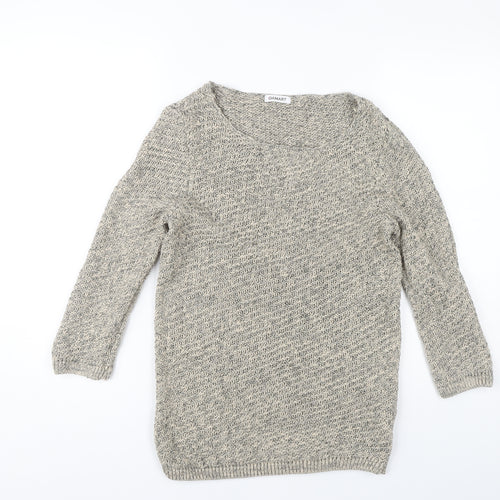 Damart Women's Beige 3/4 Sleeve Cotton Pullover Jumper S