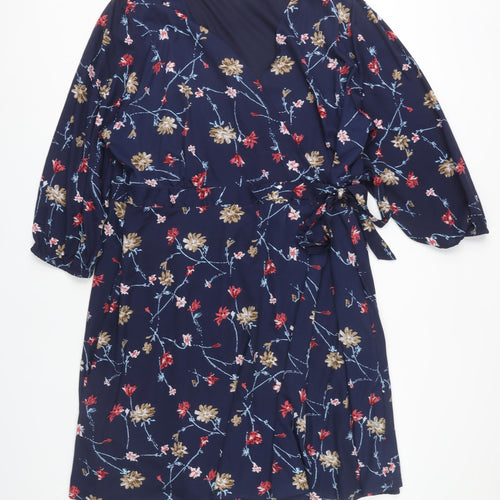 Yumi Women's Multicoloured Plus Size Floral Dress