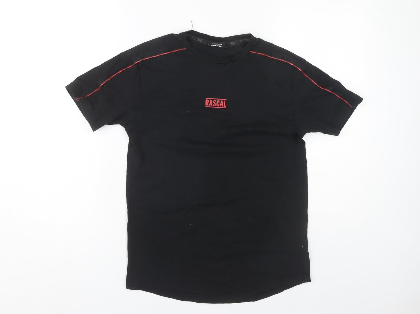 Rascal Boys Black Crew Neck T-Shirt 13-14 Years