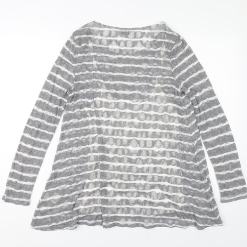 Phase Eight Women's Grey Striped Blouse, Size 12