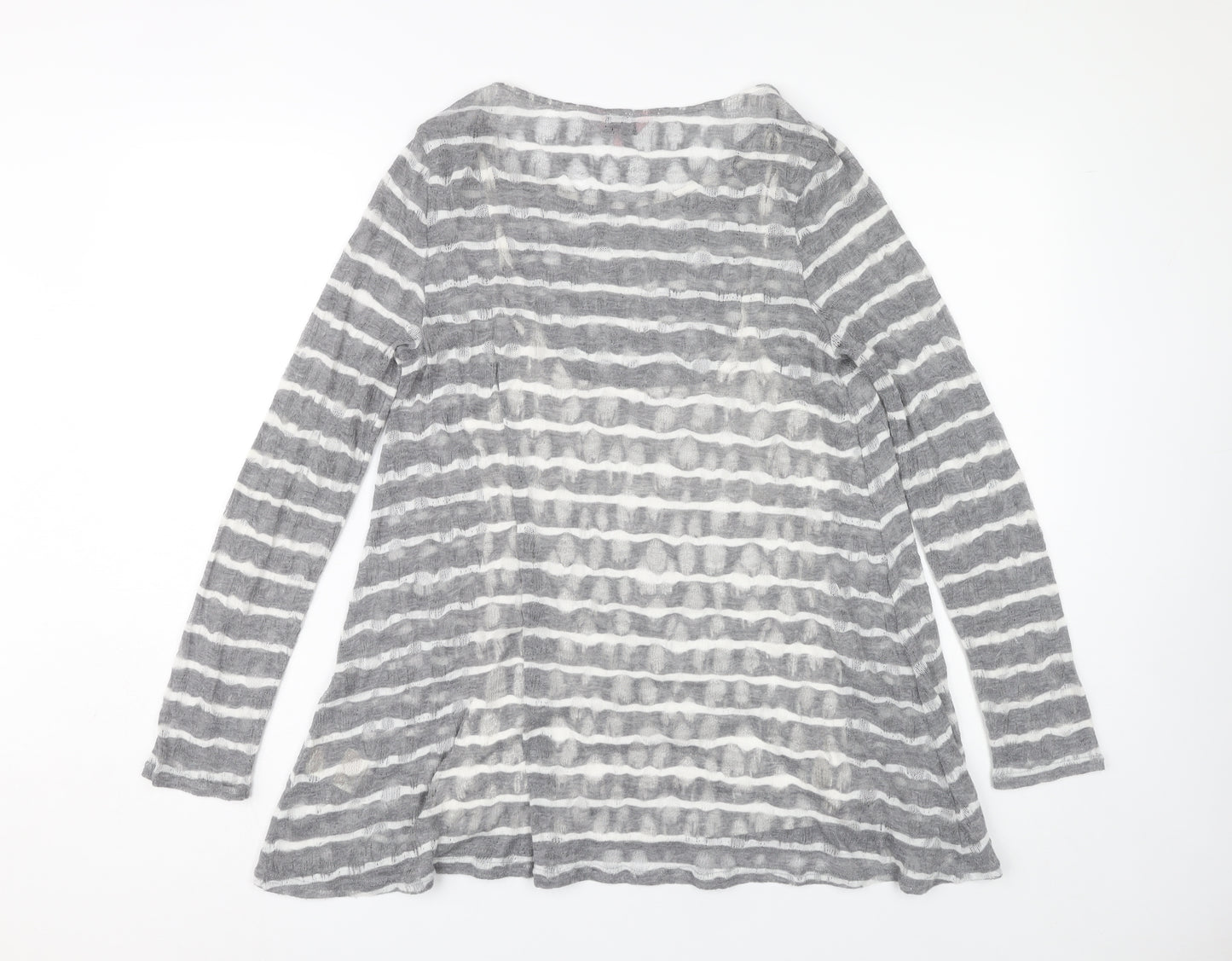 Phase Eight Women's Grey Striped Blouse, Size 12